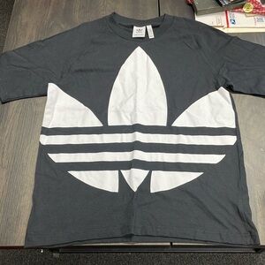 Black and white Adidas tshirt.